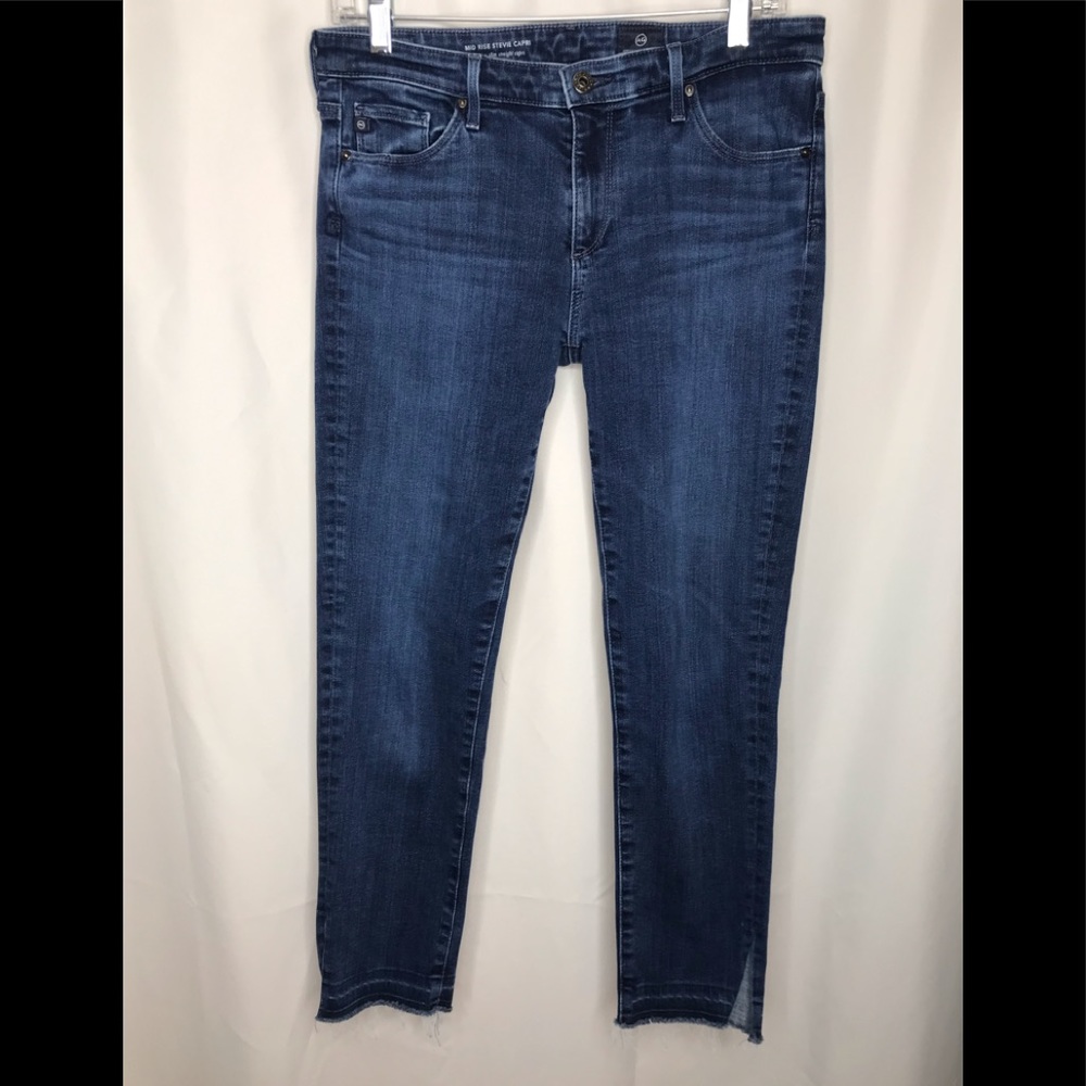 AG Adriano Goldschmied mid-rise Stevie Capri jeans